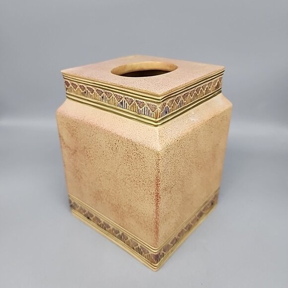 Kokopelli Vohann California Resin Square Tissue Box Holder Southwestern - Picture 3 of 4